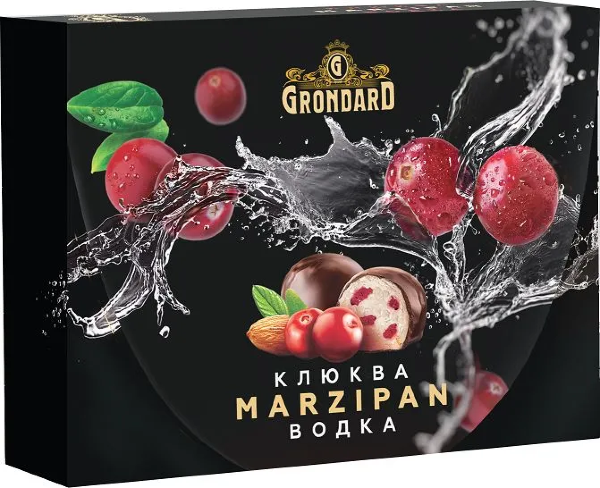 №1 TM Grondard       (10186) Конфеты глазированные Марципановые Клюква и Водка, 98г  в Канаше
