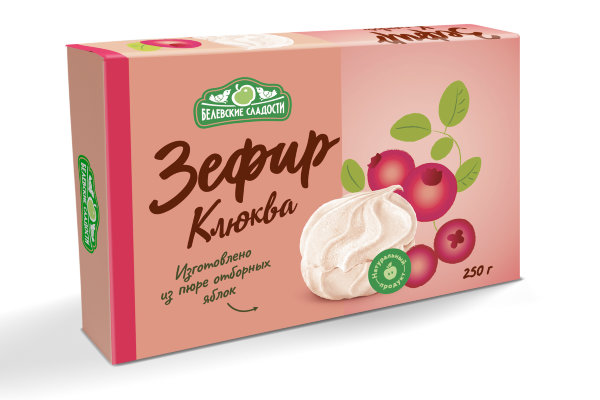 №2 Зефир белевский "Клюква" 250г в Канаше