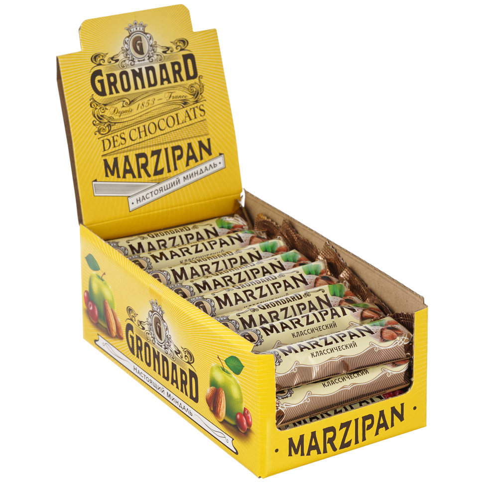  TM Grondard     (9389) Батончики глазированные Марципановые Классика, (24шт по 50г)      в Канаше