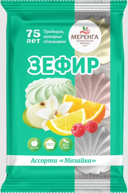 №1 Меренга Зефир Мозайка, 270г  в Канаше