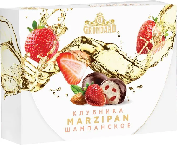 №1 TM Grondard       (10185) Конфеты глазированные Марципановые Клубника и Шампанское, 98г в Канаше